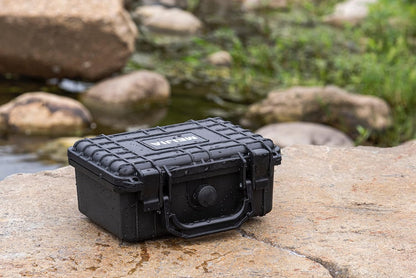 MEIJIA Portable All Weather Waterproof Protective Hard Case,Camera Case with Customizable Fit Foam, Fit use of Drones, Cameras, Equipments, 8.12"x6.56"x3.56" (Black)