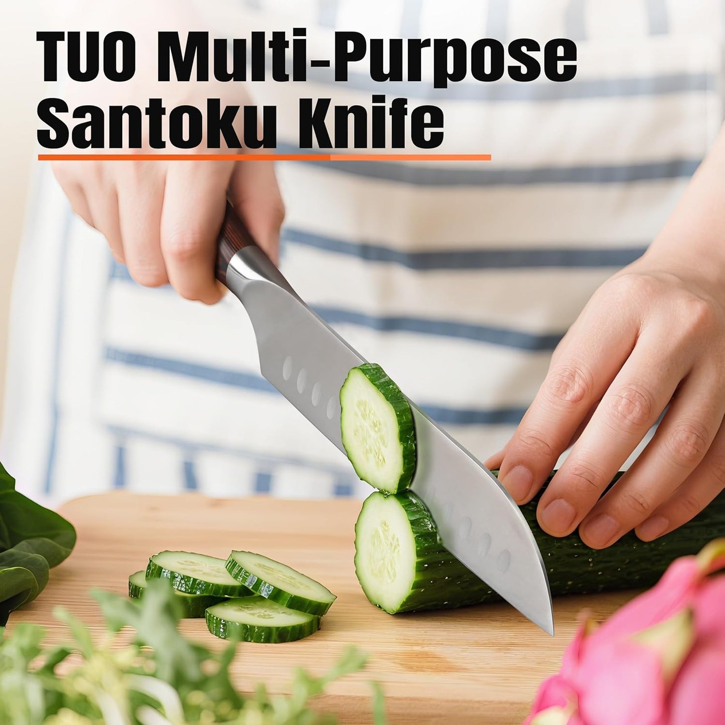 TUO Boning Knife - Razor Sharp Fillet Knife - High Carbon German Stainless Steel Kitchen Cutlery - Pakkawood Handle - Luxurious Gift Box Included - 7 inch - Fiery Phoenix Series