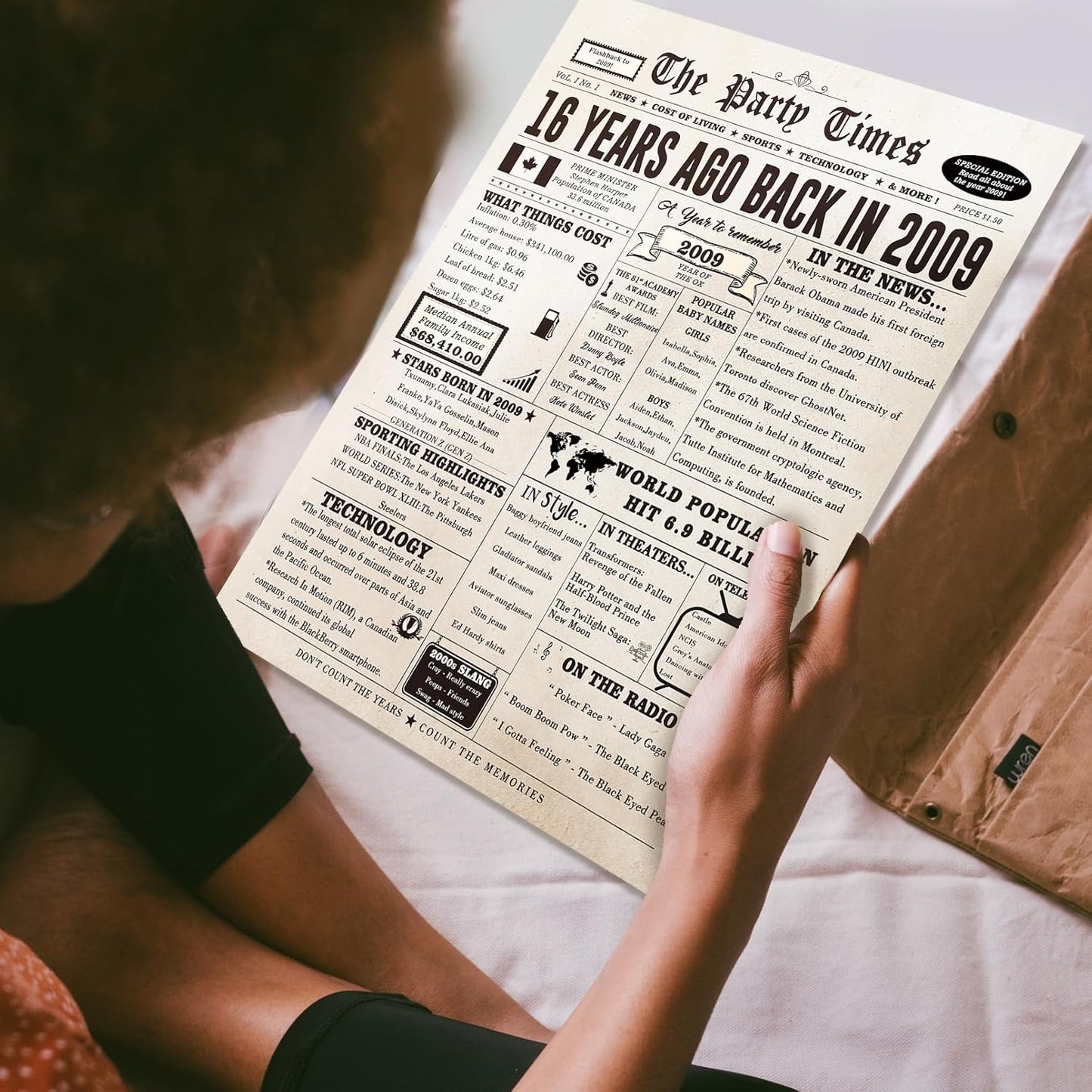 Large 50 Years Old Birthday Gifts for Women Men,Happy 50th Birthday Card for Husband Wife, Retro 50 Years Old Birthday Gifts for Mom Dad