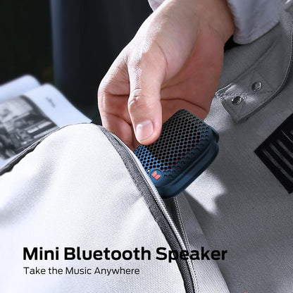 Monster Blaster Micro Clip on Bluetooth Speaker, Wireless Wearable Speaker for Hands-Free Calls and Music, Mini Small Portable Speaker for Workout, Cycling, Running, TWS, IPX7, 12H Playtime, Blue