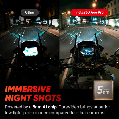 Insta360 Ace Pro - Waterproof Action Camera Co-Engineered with Leica, Flagship 1/1.3" Sensor and AI Noise Reduction for Unbeatable Image Quality, 4K120fps, 2.4" Flip Screen & Advanced AI Features.