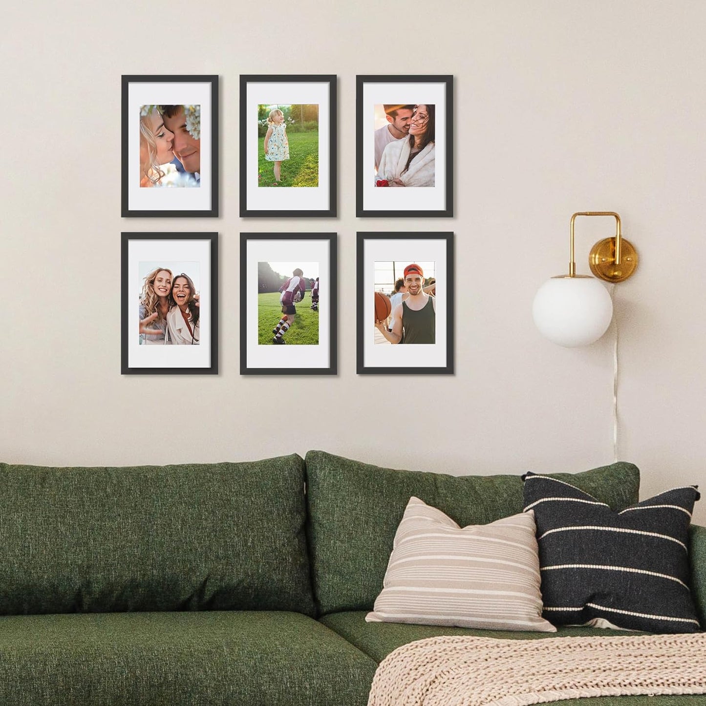 upsimples 11x14 Picture Frame, Display Pictures 8x10 with Mat or 11x14 Without Mat, Wall Hanging Photo Frames, Black