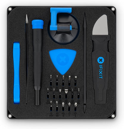 iFixit Essential Electronics Repair Toolkit with Precision Screwdriver – Compact PC, Laptop & Phone Repair Tool Set with Magnetic Bits - PuriLite