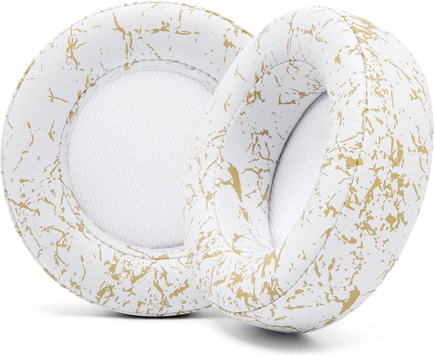 WC Upgraded Replacement Earpads for Corsair Virtuoso RGB Wireless Gaming Headset Made by Wicked Cushions | Improved Durability, Thickness, Softer Leather, and Sound Isolation | (90s White)