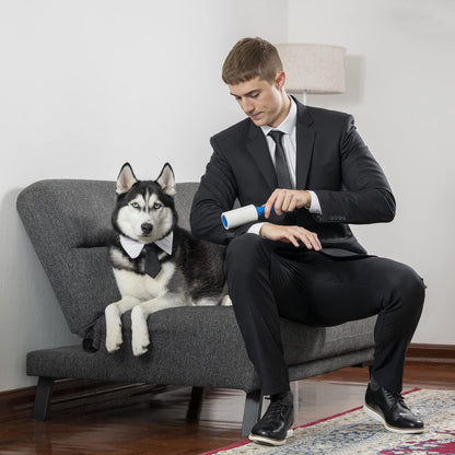 PetLovers Extra Sticky Lint Roller Mega Value Set for Pet Hair Removal, Dog and Cat Lint Remover (1 Pack Reusable)