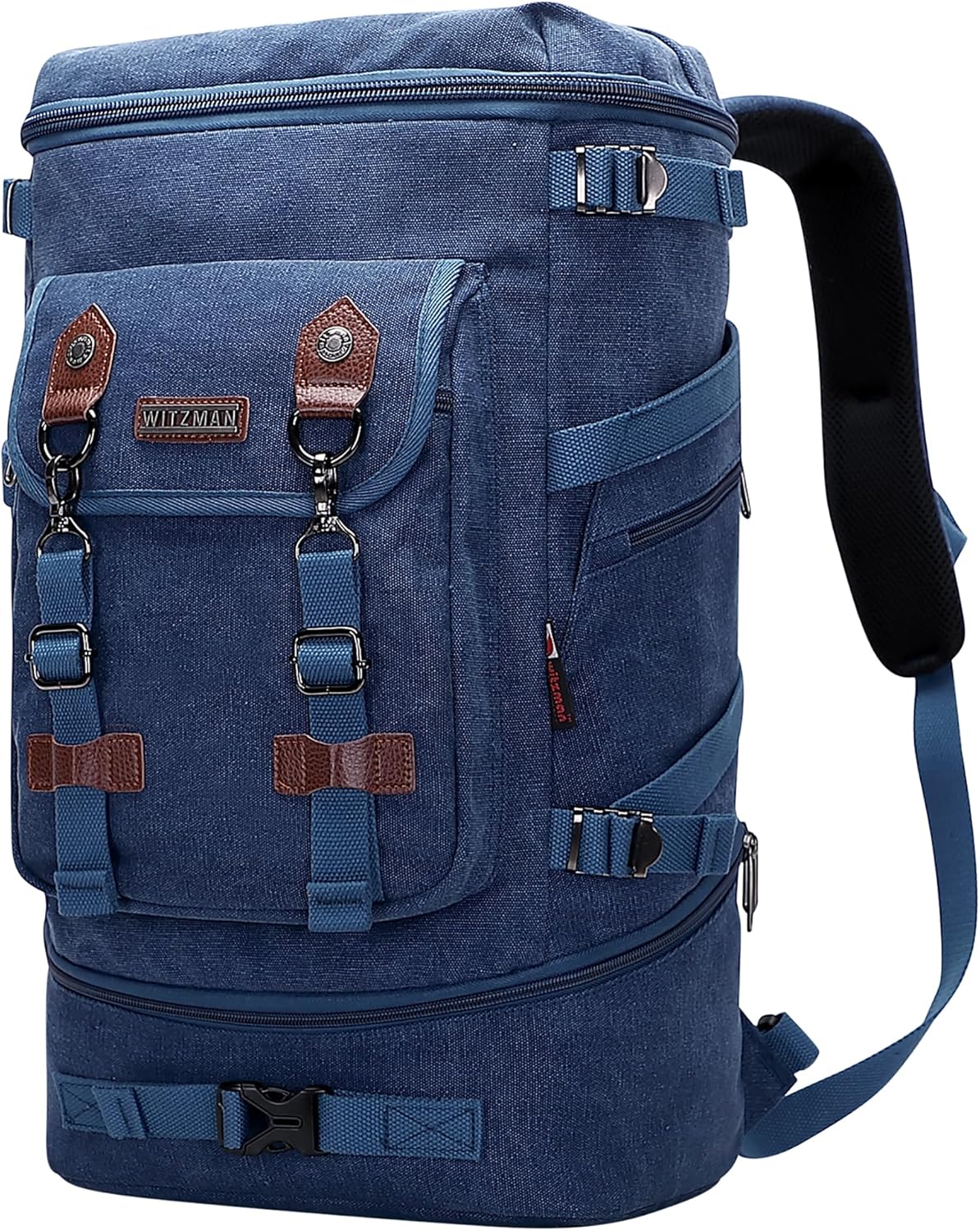 WITZMAN Travel Backpack for Men Women Canvas Backpack Carry on Luggage Rucksack Convertible Duffel Bag Large