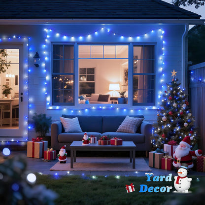 JMEXSUSS 66ft 200 LED Halloween Lights Outdoor, Orange String Lights Clear Wire, 8 Modes Orange Halloween Christmas String Lights Plug in for Tree Indoor Patio Garden Thanksgiving Decorations