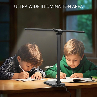 Semlos LED Desk Lamp for Home Office, Eye-Caring Table Light, 25 Lighting Modes, 45 Min Auto Timer, Touch Control, Dimmable, White