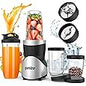 Personal Smoothie Blender - 1000W Single Serve Smoothie Maker with 24oz Portable Travel Cups, Ideal for Protein Shakes, Frozen Drinks, and Kitchen Use