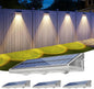Yilaie Solar Lights Outdoor-IP67 Waterproof 3000K/4500K/6500K,High Brightness LED Solar Fence Lights,Solar Wall Light for Outside Backyard/Railing/Step/Patio/Stair Railings/Pool （4 Pack）