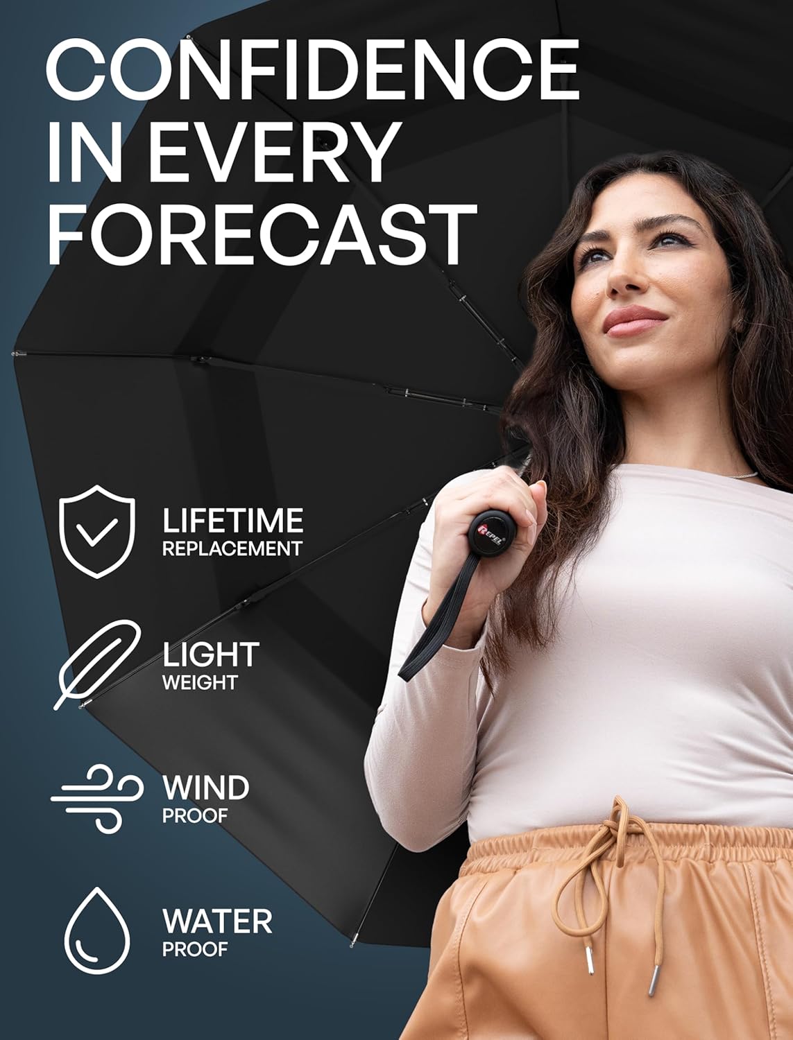 Purilite Select Windproof Travel Umbrella