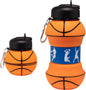 Collapsible Silicone Kids Water Bottle with Clip, Leak-Proof BPA-Free Reusable Bottle for School, Sports, Hiking, and Travel, 18 oz - PuriLite