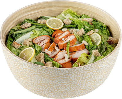 Restaurantware-Bambuddha 15 Ounce Small Salad Bowl, 1 Heavy-Duty Round Salad Bowl - Sustainable, Reusable, Black Bamboo Serving Dish, for Serving Salads, Fruits, and Appetizers