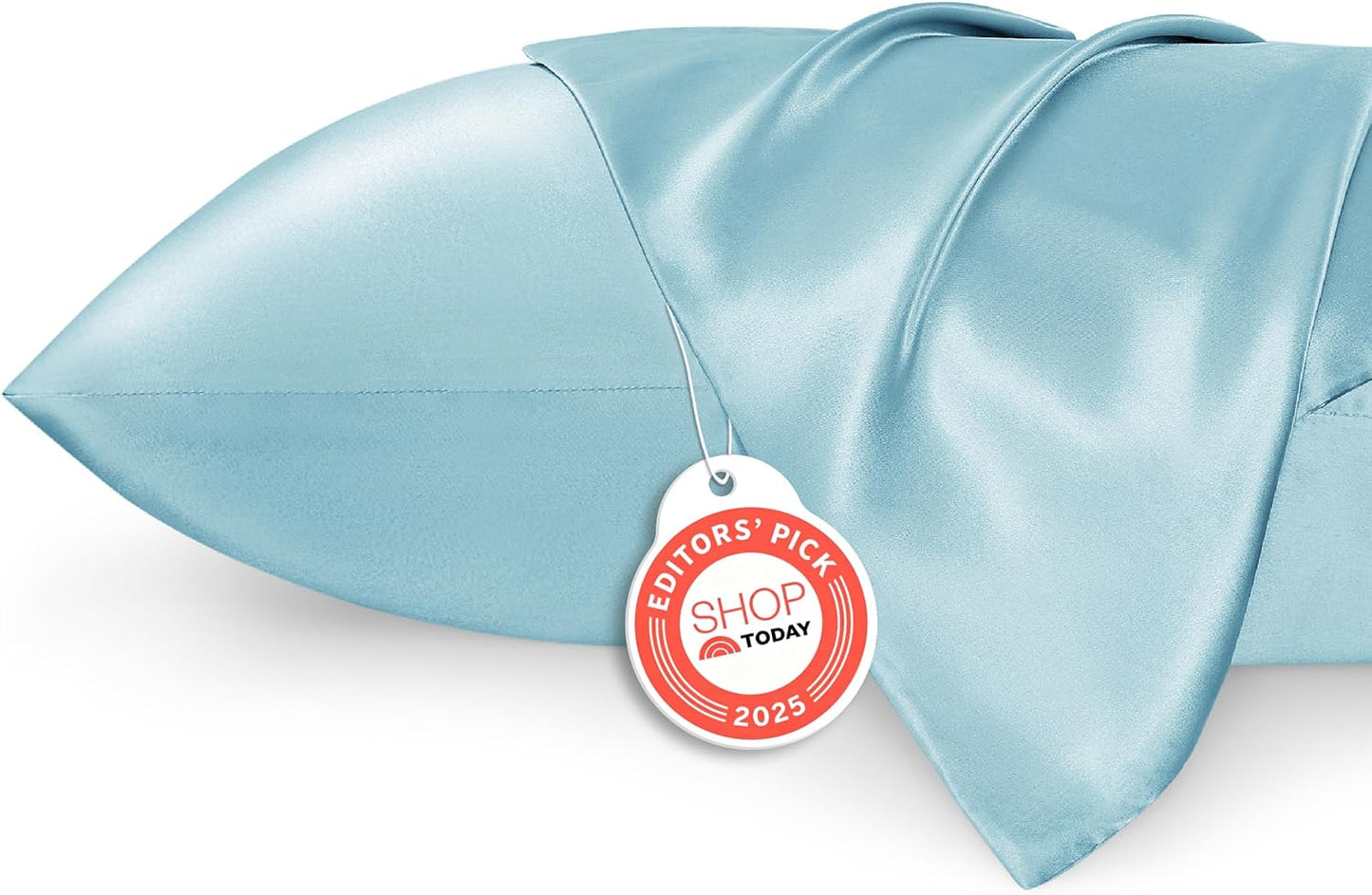 Bedsure Satin Pillow Case Queen Size 2 Pack, Similar to Silk Pillow Cases, Silky Pillowcase Covers with Envelope Closure, Room Decor Valentine Gifts for Women Men, Grey, 20x30 Inches