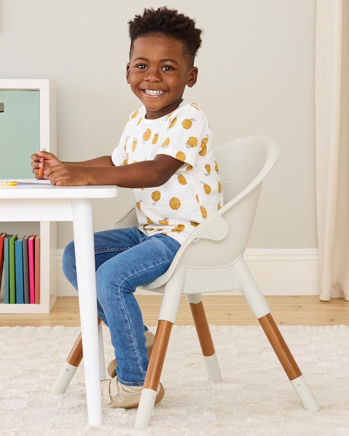Skip Hop Baby High Chair 4-in-1 Convertible High Chair, EON, Oat