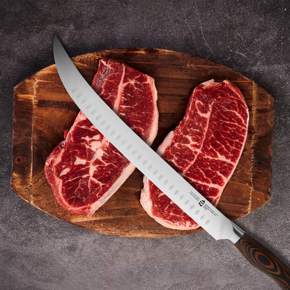 TUO Boning Knife - Razor Sharp Fillet Knife - High Carbon German Stainless Steel Kitchen Cutlery - Pakkawood Handle - Luxurious Gift Box Included - 7 inch - Fiery Phoenix Series
