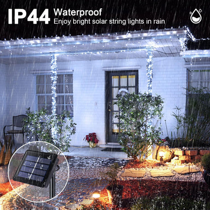 JMEXSUSS 2 Pack 75.5ft Orange Solar Christmas Lights, Total 400 LED Solar String Lights Outdoor Waterproof, 8 Modes Orange Halloween Lights for Tree Patio Garden Thanksgiving Halloween Decorations
