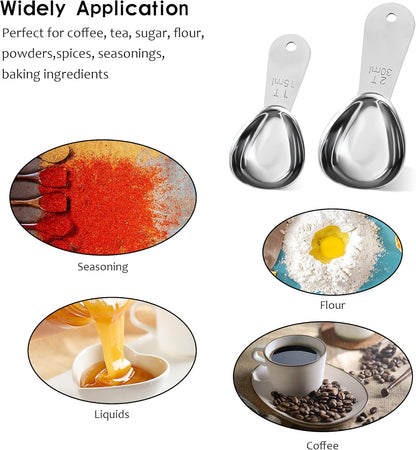 Smithcraft Measuring Cup Set of 8 Stainless Steel Measuring Cups18/8(304) Steel Material Heavy Duty 8 Measuring Cups and 1 Ring Set of 9