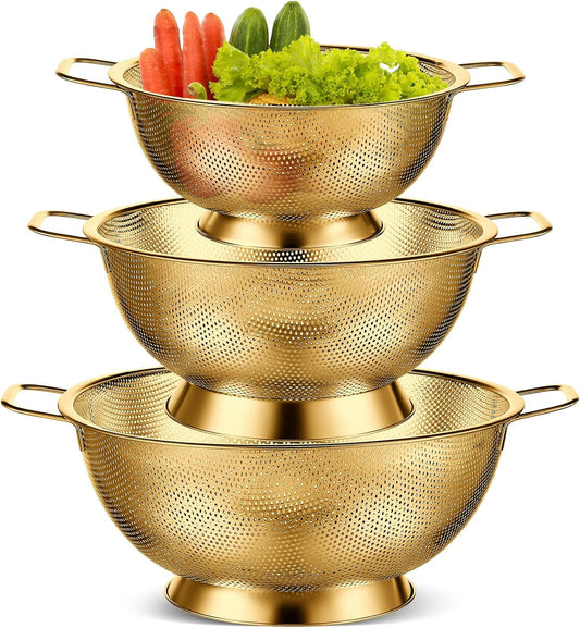 Purilite Select 3 Pcs Stainless Steel Colander Set