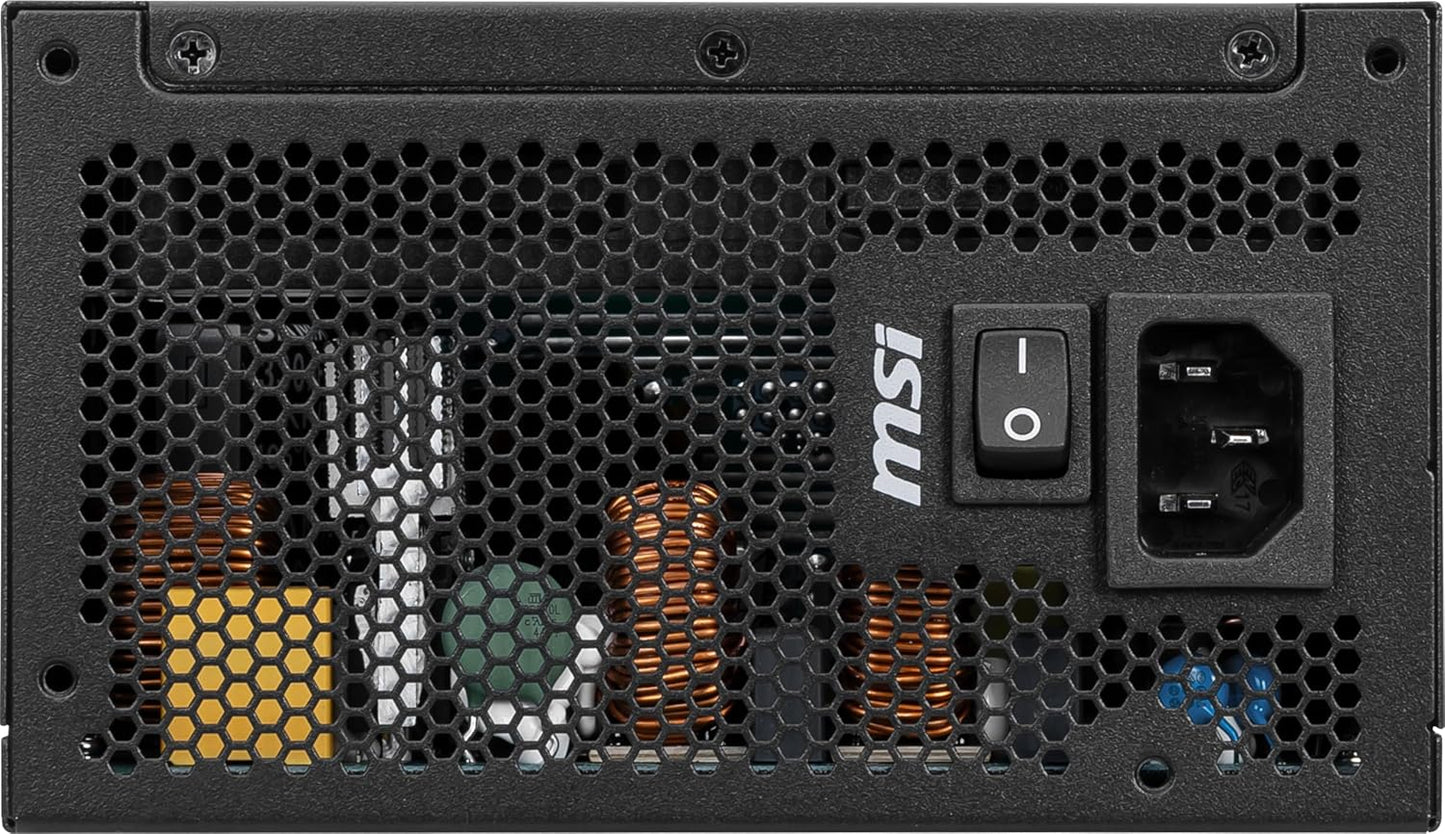 MSI MAG A750GL PCIE 5 Gaming Power Supply - Full Modular - 80 Plus Gold Certified 750W - Compact Size - ATX PSU - PuriLite