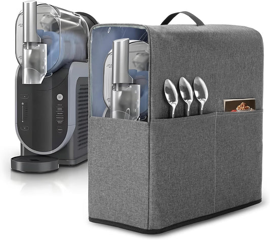 Yarwo Slushie Machine Dust Cover Compatible with Ninja Slushie Professional Frozen Drink Maker, Protective Cover with Visible Window and Pockets for FS301C/FS301/FS299 Smoothie Machine(Cover Only)