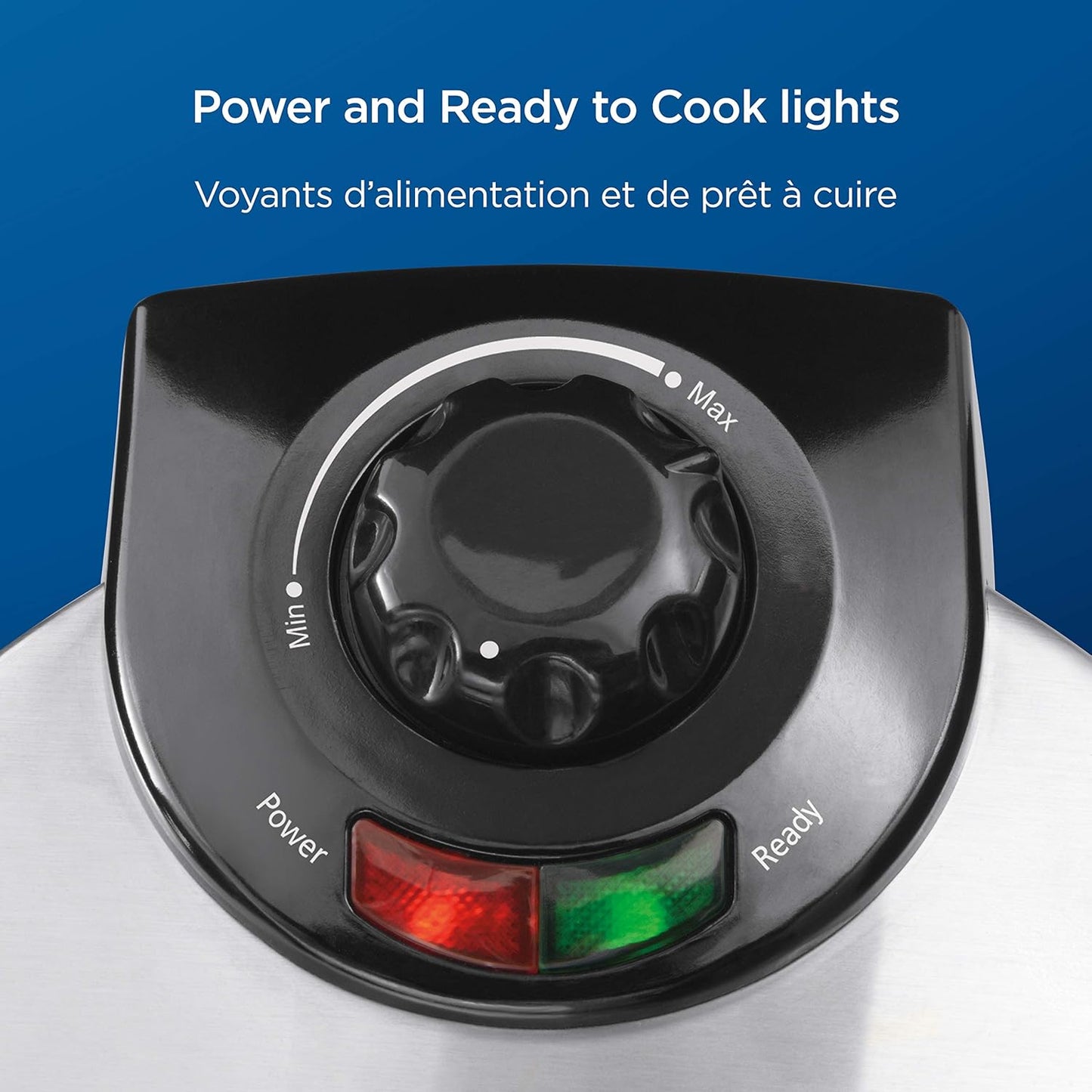 Oster Belgian Waffle Maker, 8", Stainless Steel