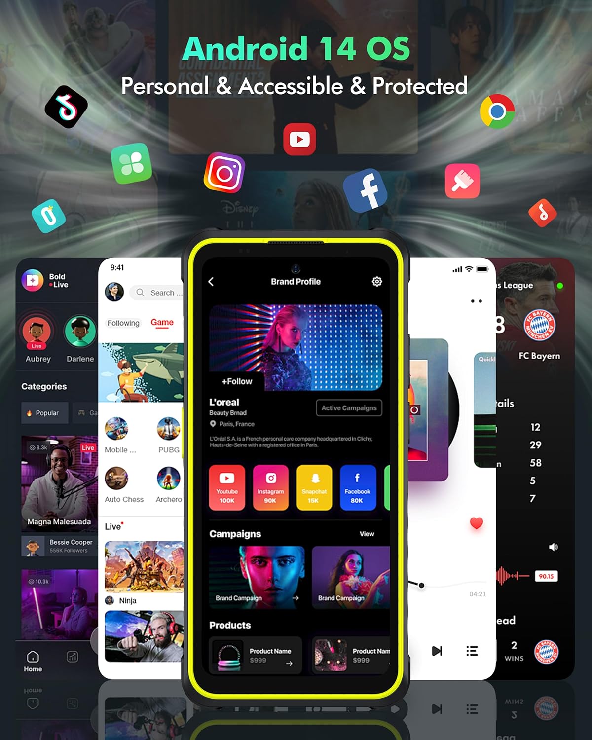 5G Rugged Phone, Ulefone Armor X31 Pro Unlocked Smartphone, MTK Dimensity 6300 5G, 16GB+256GB, Android 14, 6.56” 120Hz, 64MP Main Cam., 25MP Night Vision Cam., 6050mAh, Google Lens, NFC - Black