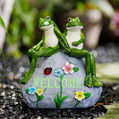 Nacome Solar Garden Outdoor Statues Turtle with Succulent 7 LED Lights - Lawn Decor Patio, Balcony, Yard Ornament - Birthday for Women/Mom/Grandma