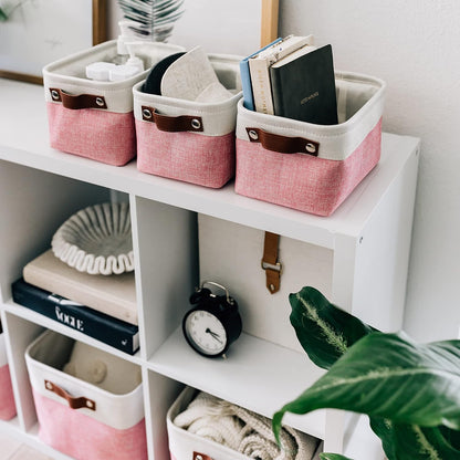 OrganiHaus Large Fabric Storage Baskets for Shelves 3 Pack, 15x11in Closet Storage Bins for Shelves, Cloth Baskets, Fabric Storage Cubes, Linen Closet Organizers, Fabric Basket, White Basket