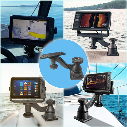 Beigaoxu Cross arm Fish Finder Mount HB01, Used to Fix Fish Finder and Chart Plotters, Compatible with More Marine Electronic Devices Such as Garmin, Lowrance, Etc