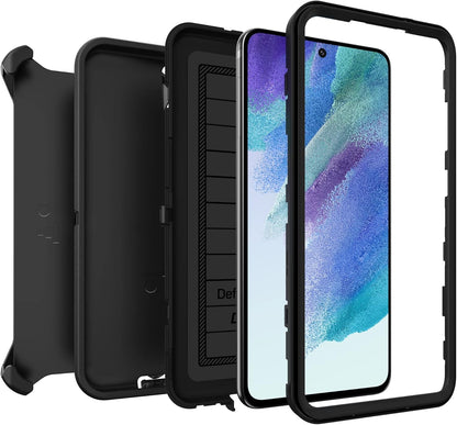 OtterBox Defender Series Rugged Case & Holster for Samsung Galaxy S21 5G (ONLY) Non-Retail Packaging - Black - with Microbial Defense