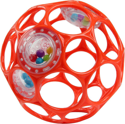 Bright Starts Oball Easy-Grasp Rattle BPA-Free Infant Toy in Teal, Age Newborn and up, 4 Inches