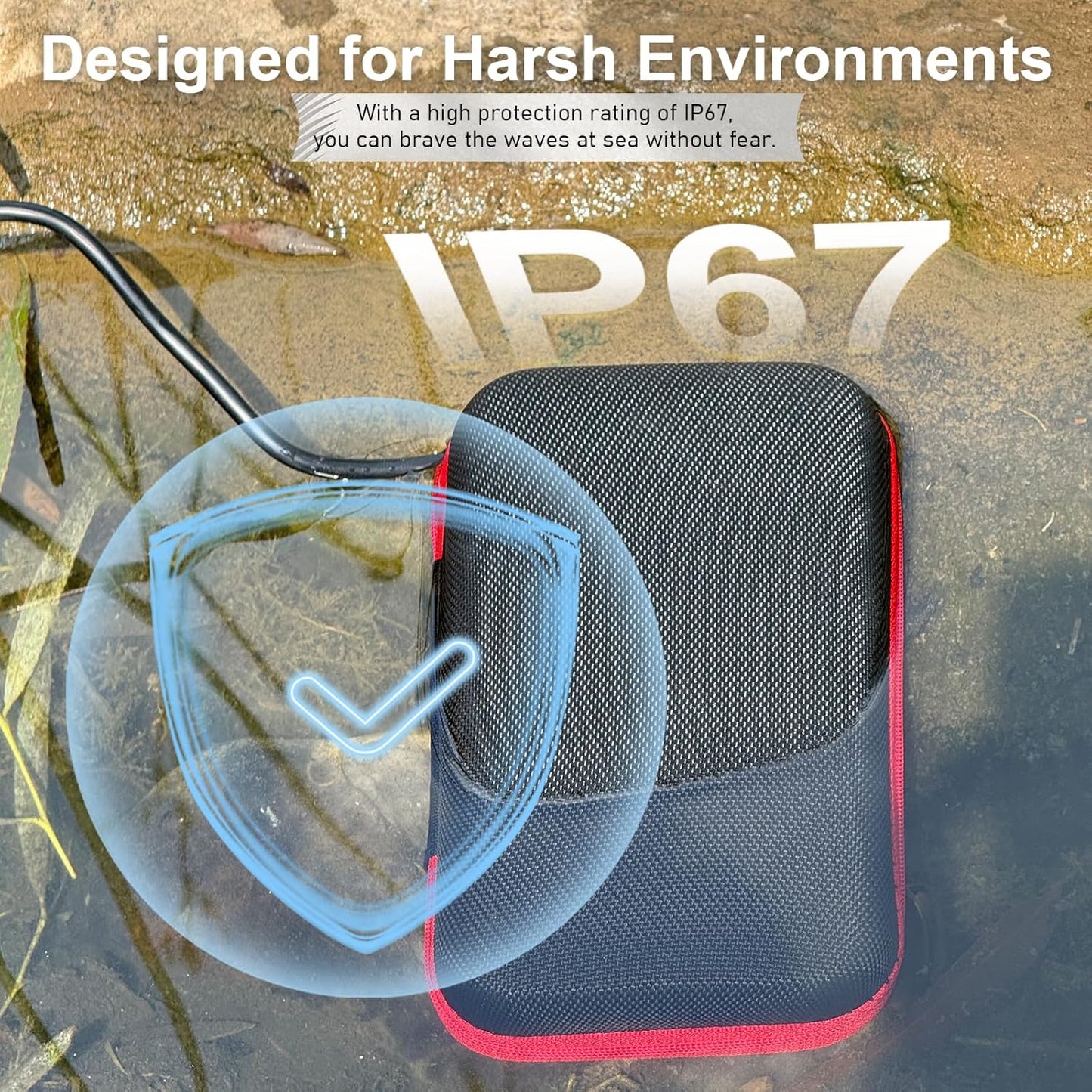 10Ah High-Capacity Fish Finder Battery and Charger Kit,Compact & Portable for Kayak,Compatible with GPS,Fish Finders,and Most 12V Electronics,with a Reusable Lifespan of at Least 5 Years