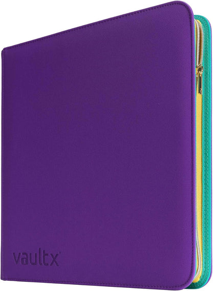 Vault X 12 Pocket Trading Card Zip Binder, 480 Cards, Compatible with Pokemon Scarlet & Violet Set, Exo-Tec Album Material, 20 Side-Loading Pages, Folder for Collectible TCG (SV1)