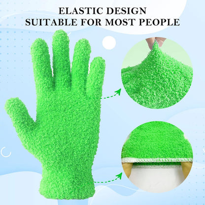EvridWear Microfiber Auto Dusting Cleaning Gloves for Cars and Trucks, Dust Cleaning Gloves for House Cleaning, Perfect to Clean Mirrors, Lamps and Blinds (S/M)