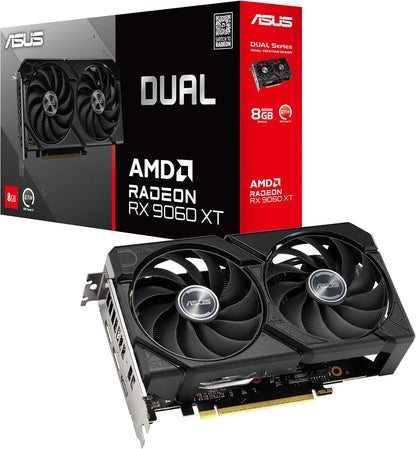 ASUS Prime Radeon™ RX 9060 XT 16GB GDDR6 OC Edition Graphics Card (PCIe 5.0, HDMI/DP 2.1, 2.5-Slot Design, axial-tech Fans, Dual Ball Fan Bearings, Dual BIOS, ASUS GPU Guard)