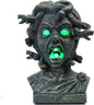 EVAPLUS 12 inch Electronic Animated Medusa Bust,Indoor/Outdoor Halloween Decoration,Creepy Tabletop Decor