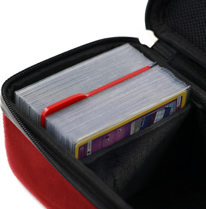 Pink Bolt Card Carrying Case - Playing Card Case Deck Box Storage, Compatible with TCG, Magic: the Gathering Commander MTG, YuGiOh & other Trading Cards (+ 100 Apollo Sleeves)