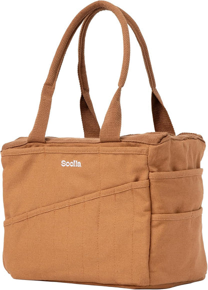 Soolla Studio Bag: Art Supply Storage Organizer & Pottery Tool Bag, Washable Tote, Yarn Bag, Crochet, 30 Pockets, 15+ Colors