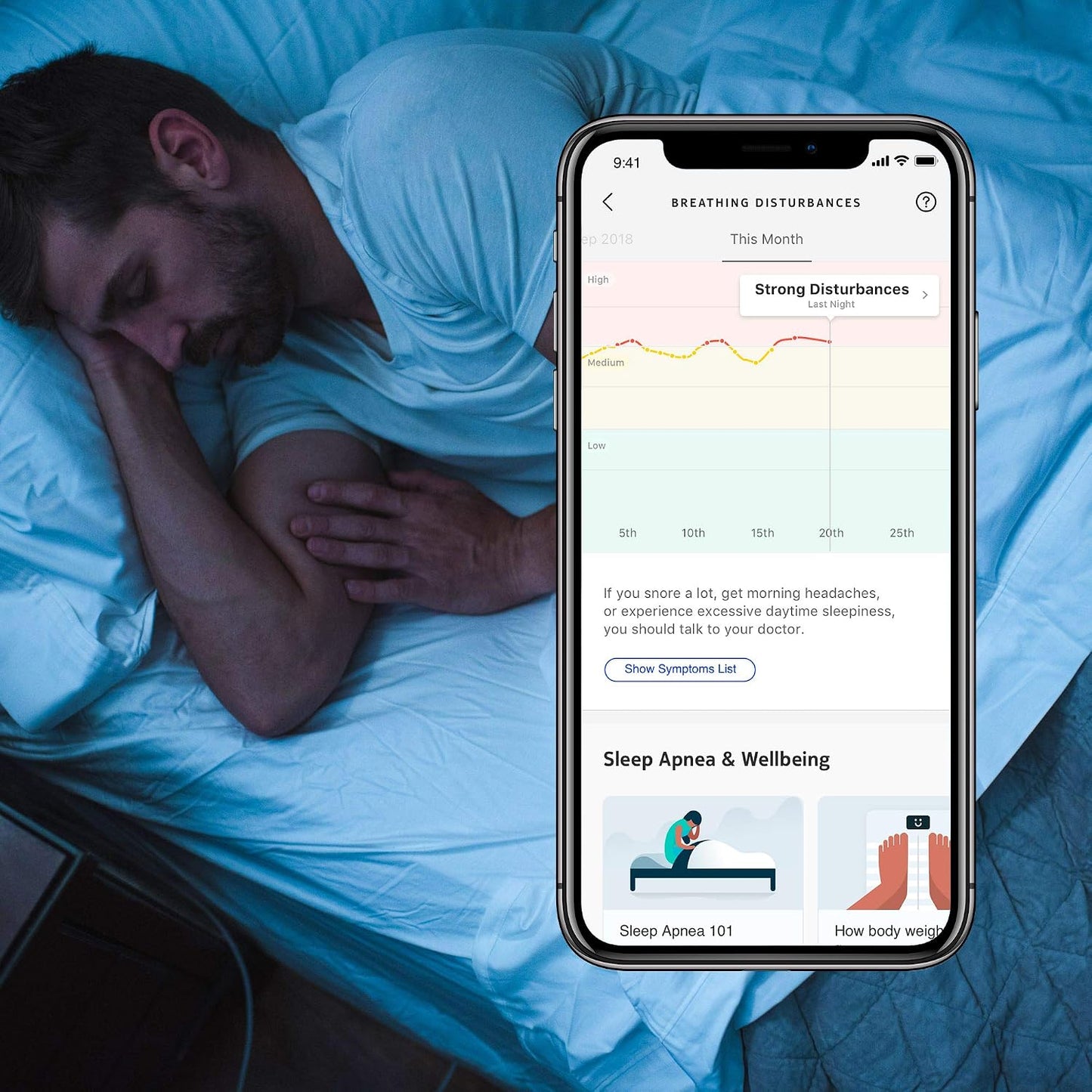 Withings Sleep - Sleep Tracking Pad Under The Mattress with Sleep Cycle Analysis