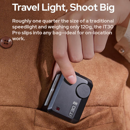 GODOX IT30Pro TTL Mini Camera Flash Light,Full-Color Touchscreen,2.4GHz X System,Built-in Diffuser and Battery (for Canon)