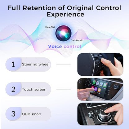 Wireless CarPlay Adapter, Convert Factory Wired to Wireless for iPhone, Plug & Play No Delay Mini, More Stable Supports Voice Assistant, Compatible with Cars with OEM Wired CarPlay & iOS 10+