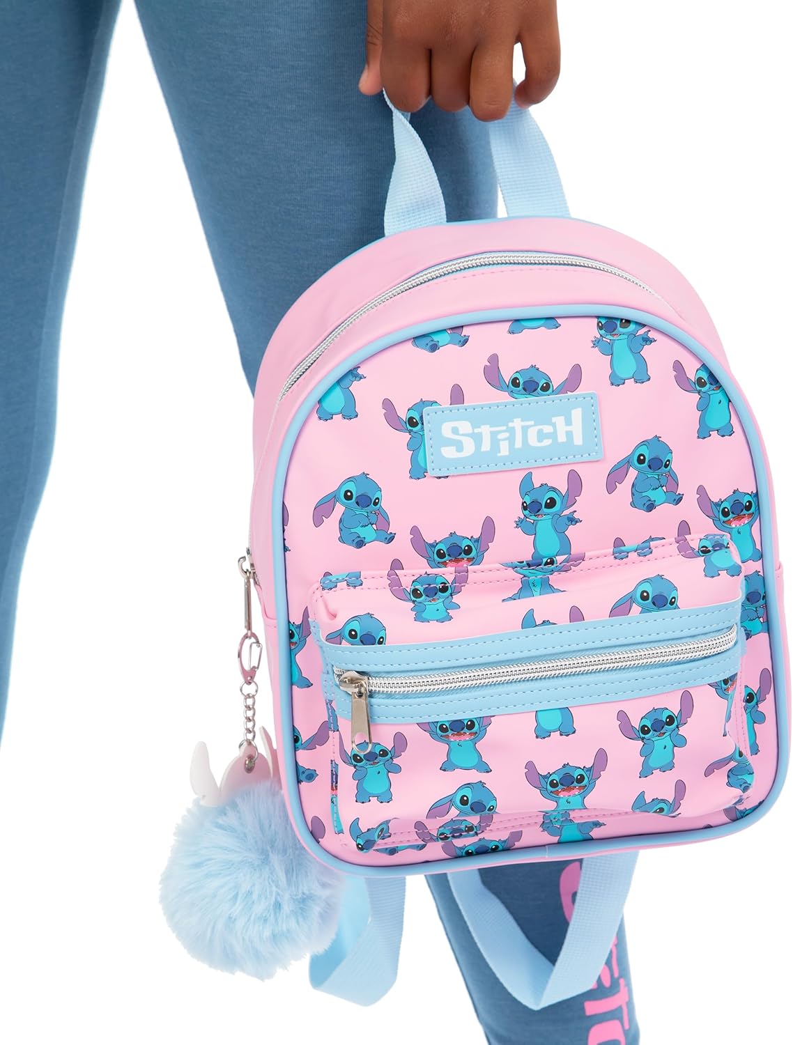 Disney Mini Backpack With Stitch Keychain | Girls Lilo And Stitch Bag | Mini Backpack For Girls | One Size Pink