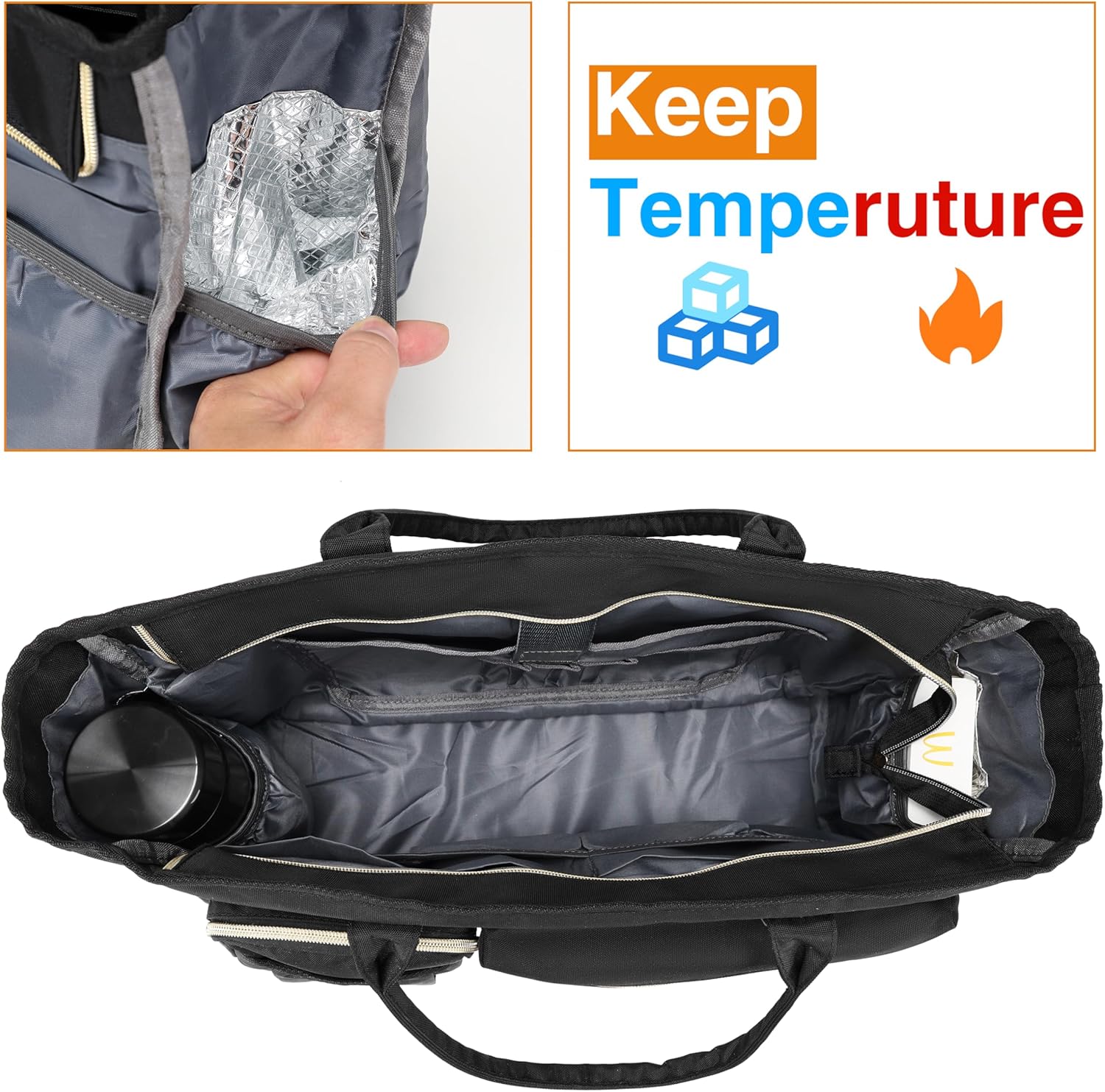 Laptop Tote Bag, Middle Size Computer Messenger Teacher Bag with 15.6'' Padded Laptop Sleeve - PuriLite
