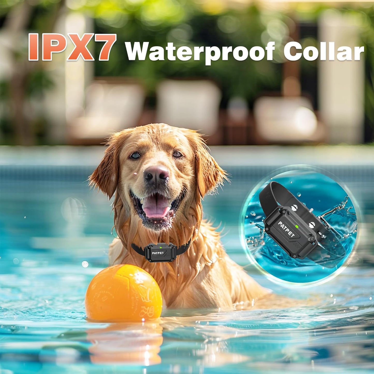 PATPET Dog Shock Collar with Remote, 4000 Ft 145 Levels Training Collar for Dogs Waterproof Rechargeable Electric Dog Collar for Small Medium Large Dogs(15-120 lbs)