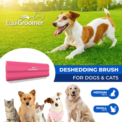 EquiGroomer Deshedding Brush for Dogs and Cats | Undercoat Deshedding Tool for Large and Small Pets | Comb Removes Loose Dirt, Hair and Fur While | Perfect for Short and Long Hair Grooming Shedding