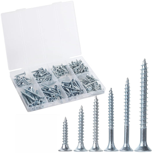 Mr. Pen Wood Screws Assortment Kit, 152 Pcs, Phillips Tips, Wood Screws, Screws, Assorted Screws, Screws Set, Flat Head Screws, Assorted Wood Screws, Screws Assortment, Screw Set Assortment
