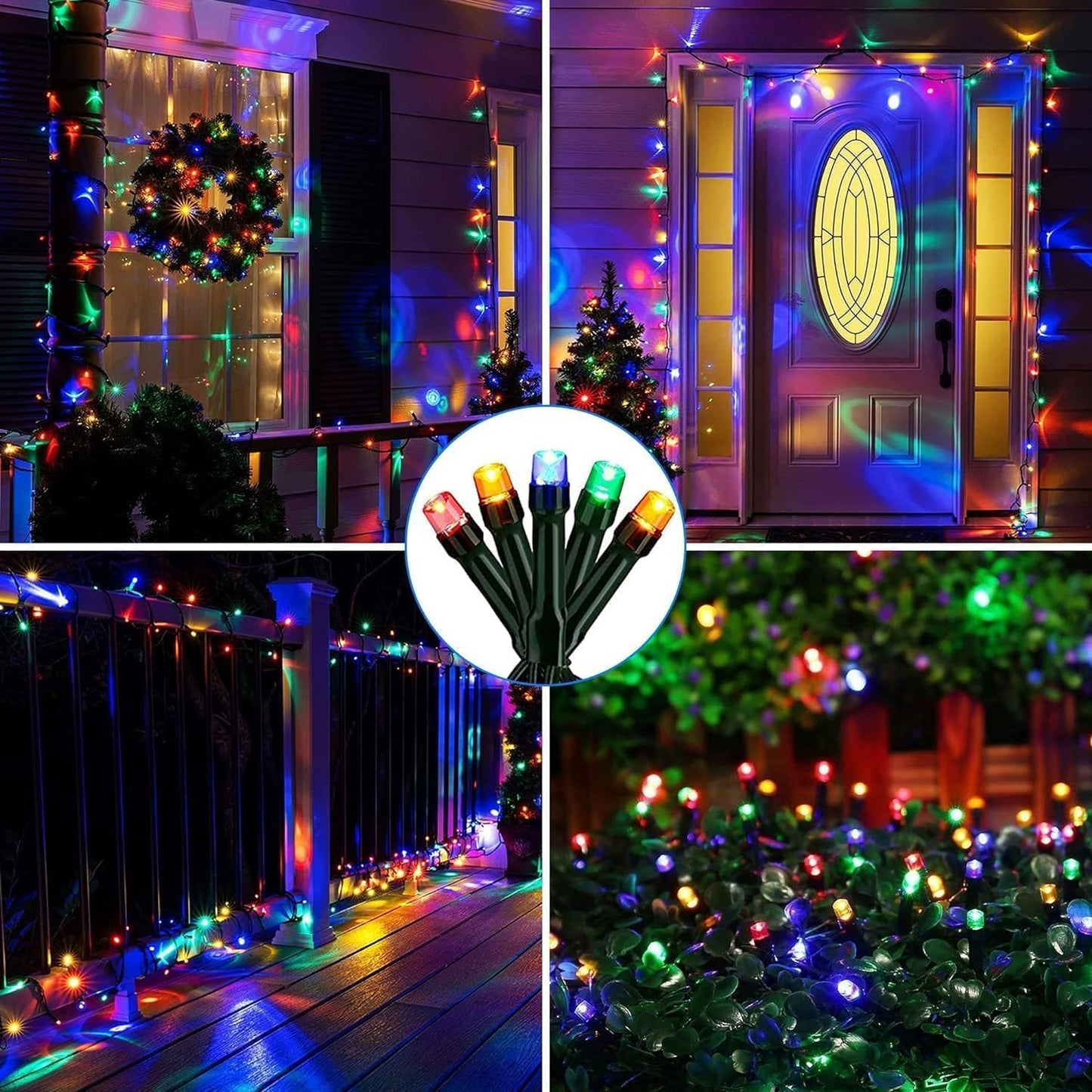 Solar Christmas Lights Outdoor, 137ft 400 LED 19Mode Solar Powered String Lights Waterproof for Garden Patio Fence Holiday Party(Multicolor)
