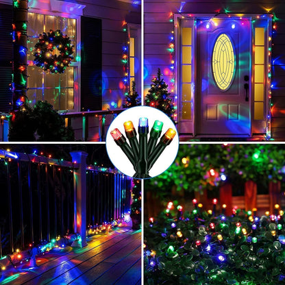 Solar Christmas Lights Outdoor, 137ft 400 LED 19Mode Solar Powered String Lights Waterproof for Garden Patio Fence Holiday Party(Multicolor)