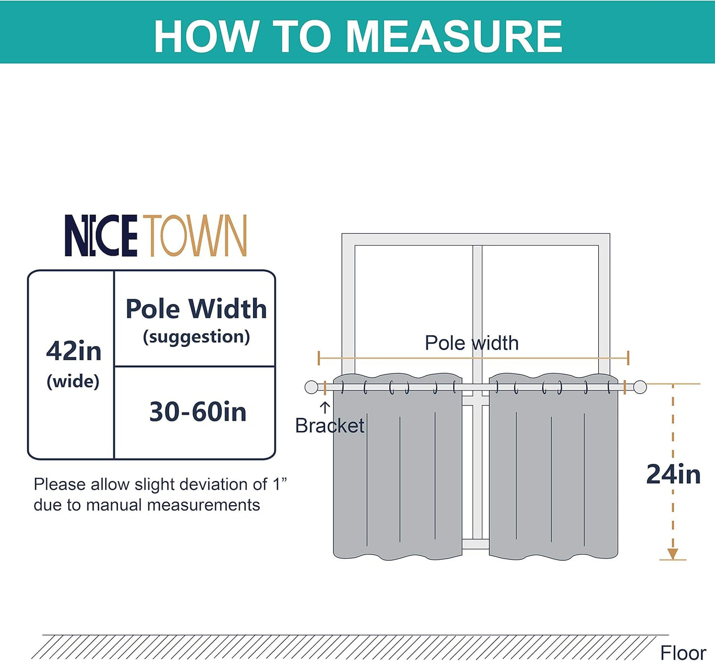 NICETOWN Blackout Curtains 2 Panels for Bedroom- Thermal Insulated Grommet Blackout Curtains 63 Inches Long for Living Room/Kitchen Rideaux occultants (2 Panels, W42 x L63 -Inch,Grey)